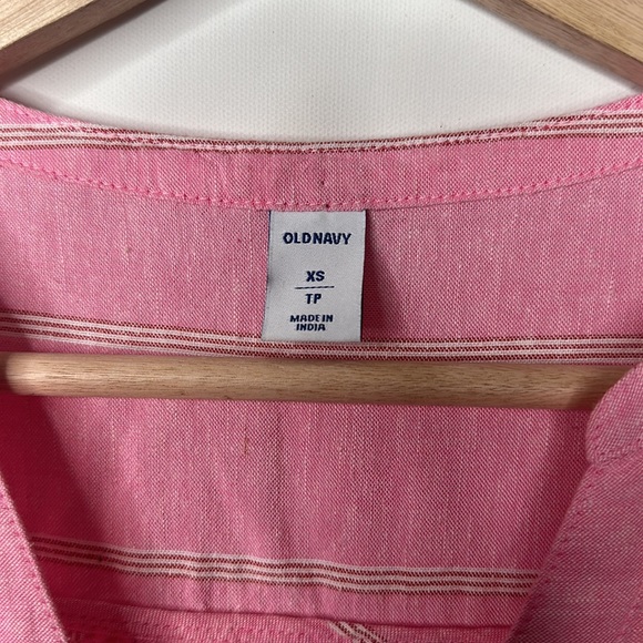 Old Navy Button Down Dress Womens Size XS Pink Striped - Picture 3 of 7